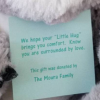 little hugs teddy bear donation tag